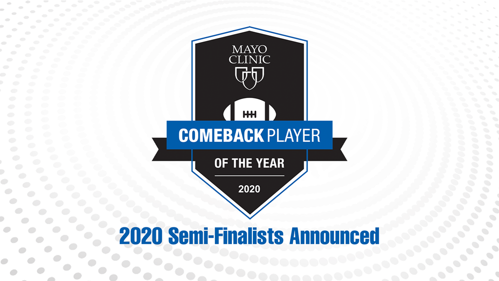2020 Mayo Clinic Comeback Player of the Year Award Semi-Finalists Announced